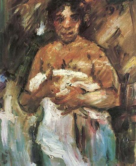 Lovis Corinth Madchen, sich entkleidend